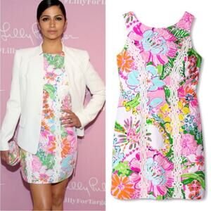 Lilly Pulitzer For Target Nosey Posey Print Sleeveless Shift Dress Size 8